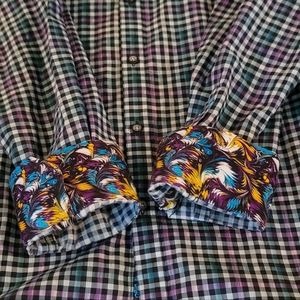 Robert graham mens 3xl  multi color long sleeve shirt.